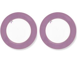 Pip Studio Lily & Lotus Set van twee lunchborden - ontbijtborden 23cm