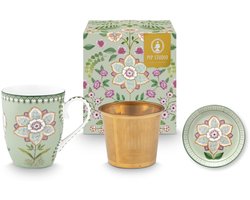 Pip Studio - Lily & Lotus Tea for one set Groen - Cadeaudoos - Porselein
