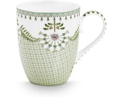 Pip Studio Lily & Lotus Tiles Light Green Mok Large 350ml