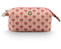 Pip Studio - Make-up Tas - Cooper Small Jaipur Flower - Zand-Roze - 19x8,5x12cm