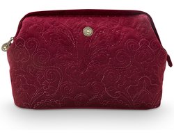 Pip Studio Make-up tas - Velvet Quiltey Days - Rood - 30x20.7x1