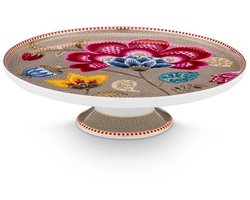Pip studio-mini cake tray-Blooming Tales Fantasy Khaki-21 cm-Porselein
