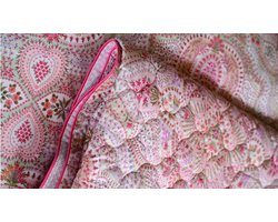 Pip Studio Moon Flower Bedsprei - Eenpersoons - 150x200 cm - Licht Roze
