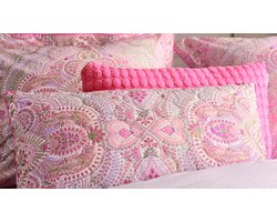 Pip Studio Moon Flower Quilted Cushion Sierkussen - 45 x 70 cm cm - Licht roze