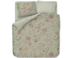 Pip Studio Mumbai Morning dekbedovertrek - Eenpersoons - 140 x 200/220 cm - Licht groen