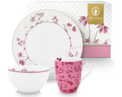 Pip studio Ontbijt Set/3 Jolie Roze porselein