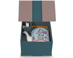 Pip studio oriental flower festival blauw theepot 1L