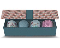 Pip Studio oriental flower festival blue cadeauset van 4 mokken assortie 230ml