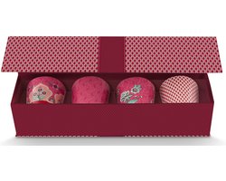 Pip Studio oriental flower festival dark pink cadeauset van 4 mokken 230ml