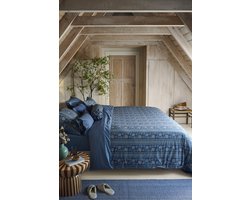 Pip Studio Rosa Rani dekbedovertrek - Eenpersoons - 140 x 200/220 cm - Donkerblauw