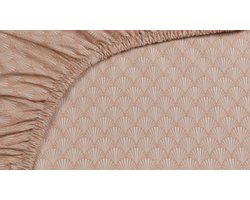 Pip Studio Scala - Hoeslaken - 100 x 200 cm - Hoekhoogte: 25 cm - Koraalrood