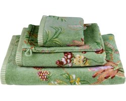 Pip Studio Secret Garden Handdoek - 55x100 cm - Set van 3 - Groen
