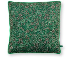Pip Studio Sierkussen Quilted Daisy Dreams - Kussen voor de Woonkamer - Groen - 50x50cm