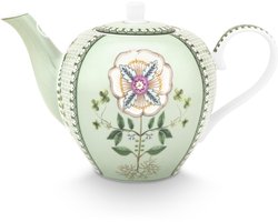 Pip Studio - Theepot - Lily & Lotus Tiles - Lichtgroen - 1,6 liter