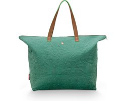 Pip Studio - Tilda - Quiltey Days - Shopper - Groen - Fluweel / Polyester - 66x20x44cm