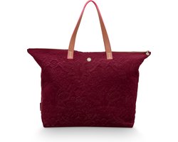 Pip Studio - Tilda - Quiltey Days - Shopper - Rood - Fluweel / Polyester - 66x20x44cm