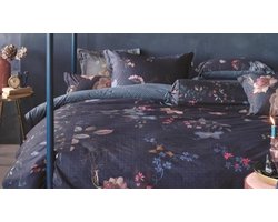 Pip Studio Tokyo Bouquet dekbedovertrek - Lits-Jumeaux - 240x200/220 - Donker Blauw