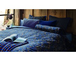 Pip Studio Tutti I Fiori dekbedovertrek - Eenpersoons - 140 x 200/220 cm - Donkerblauw