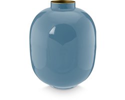 Pip Studio - Vaas - Blauw - Metaal - 25 x 32 cm