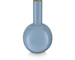 Pip Studio Vaas - Bloemenvaas van Metaal - Lichtblauw - 19x33cm