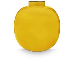 Pip Studio Vaas - Decoratie - Bloemenvaas van Metaal - Geel - 23cm