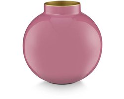 Pip Studio Vaas - Decoratie - Bloemenvaas van Metaal - Oudroze - 17cm