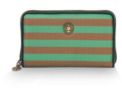 Pip Studio - Willow Portemonnee - Portefeuille dames - Groen - Gestreept - 18x3x11cm