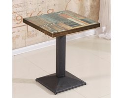 PIPIPOXER bistrotafel bartafel bijzettafel tuintafel MDF 60*60*75cm Retro