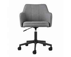PIPIPOXER Bureaustoel-Homeoffice stoel - draaistoel met rugsteun - Ergonomische bureaustoel- in hoogte verstelbare bureaustoel met wielen -geschikt voor slaapkamer , kantoor en studeerkamer-grijs