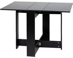 PIPIPOXER-Inklapbare Tafel| Eettafel Uitschuifbaar| Opvouwbaar| 102.5*76*73cm-Zwart