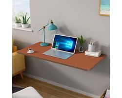 PIPIPOXER Wandtafel, opklapbare tafel, keukentafel, bureau, eettafel, opvouwbaar, 60x30cm, Teak（kleur）