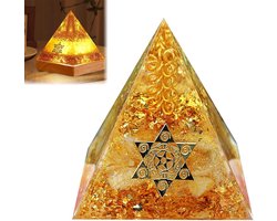 Piramide van Kristal - Orgoniet Piramide - Mini Piramide Bureau Ornament - Decoratie Accessoires Voor Je Bureau - Woonkamer - Boekenkast