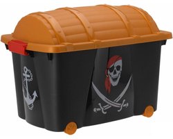 Piraten kist 60 x 40 x 42 cm - Kinderkamer piraat - Opbergkisten/opruimkisten/speelgoedkisten