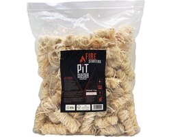 Pitmaster aanmaakwokkels 1kg - BBQ aanmaakwol - BBQ starter