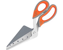 Pizzaschaar - Grijs/Oranje - 27 cm - Met Afneembare Snijder - Voor Keuken