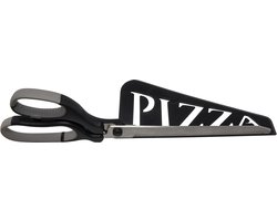 Pizzaschaar met schep 30 cm zwart - Pizzames - Pizzasnijder - Pizza - Keukengerei