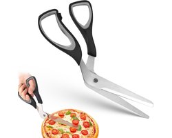 Pizzaschaar - Pizzaschaar - Pizzaschaar - Roestvrijstalen Pizzasnijder - 27 Cm - Multifunctionele Keukenschaar Voor Het Snijden Van Pizza, Pasta En Cake - Zwart