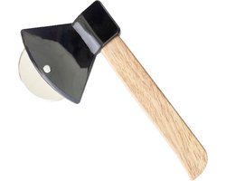 Pizzasnijder Bijl - Keuken Gadget - Eten Snijden - Roestvrij Staal - Compact Formaat - Zwart