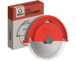 Pizzasnijder - Roestvrijstalen Pizzaroller - Pizzasnijder - Pizzasnijder Roller Diameter 10 cm met Beschermhoes - Handige Pizzaroller - Pizzawiel - Pizzasnijder (Oranje)