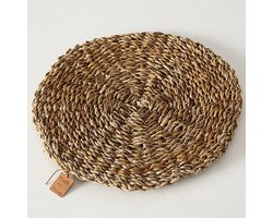 Placemat - 1x - zeegras handgemaakt - naturel bruin - D40 cm - /onderleggers tafeldecoratie