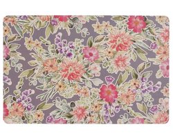 Placemat 43,5x28,5cm Bloemen Grijs