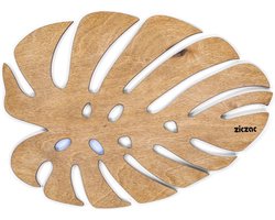 Placemat BIRCH Monstera, SET/2, 33x45cm, licht bruin