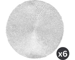 Placemat CAPELINNI, SET/6, dia 38 cm, zilver