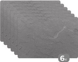 Placemat - Graniet - Stenen - Grijs - Textuur - 45x30 cm - Onderleggers placemat - Decoratie keuken