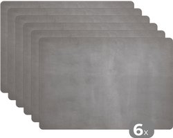 Placemat grijs - Vintage - Beton - Industrieel - Betonlook - Placemats - Placemat antislip - Onderleggers tafel - Tafelbeschermer - 45x30 cm - Keuken - Onderleggers borden - Tafel accesoires decoratie