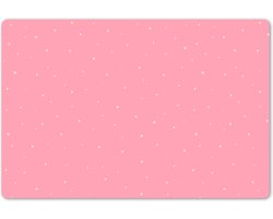 Placemat kinderen 60x40 cm - 1 stuk - Roze stippen - Grote placemats kunststof - Kinder bureaumat bureau - Knutselmat kind - Tekenmat anti slip - Knutsel onderleggers - Kleurmat - Kinderplacemat groot - Onderlegger voor knutselen - Knutselmateriaal
