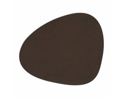 Placemat Lind DNA Curve L Nupo Dark Brown (Set van 4)-37 x 44 cm