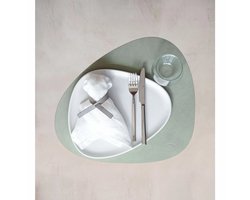 Placemat Lind DNA Curve L Nupo Olive Green (Set van 4)-37 x 44 cm