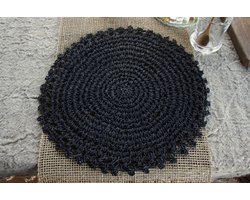 Placemat onderzetters pannen - 38 cm - zwart - pomax - placemats - onderzetter - placemat rond - onderzetters pannen - woonaccessoires - tafelaccessoires