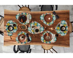Placemat organisch - Placemats organic - Onderleggers - Breien - Wol - Patronen - 8 stuks